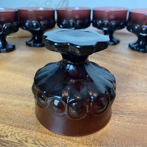 Set of Tiffin Franciscan Madeira Crystal Purple Desert Bowls - Picture 8 of 10